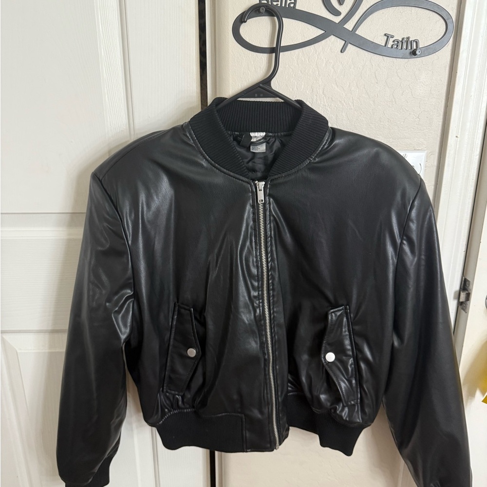 Divided Black Bomber Jacket for Women